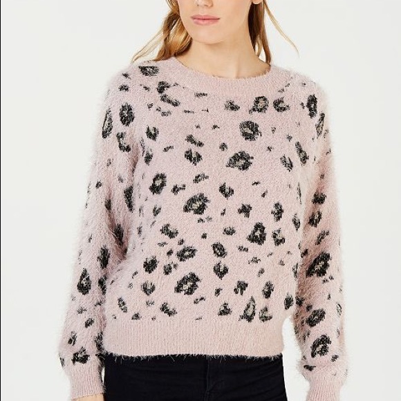 Sweaters - Leopard print sweatshirt